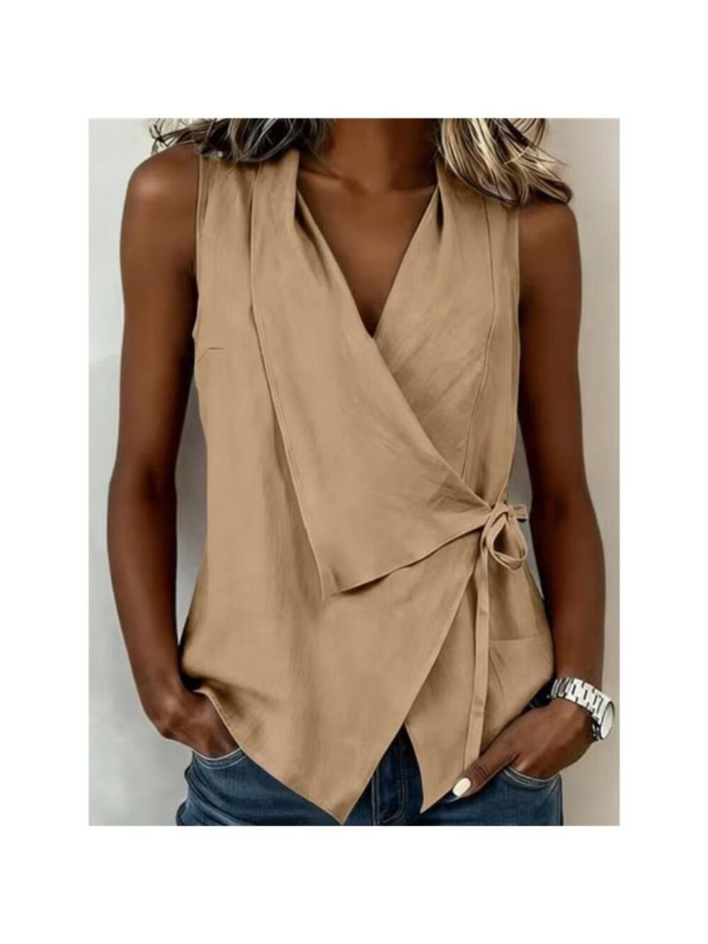 Tie Detail Sleeveless Top